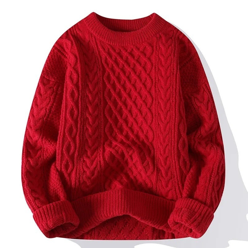 Crimson Core Knit Sweater