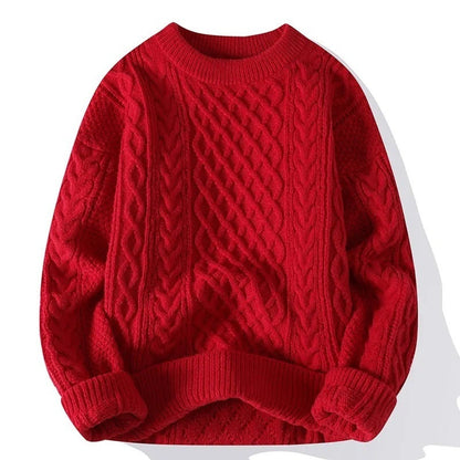Crimson Core Knit Sweater