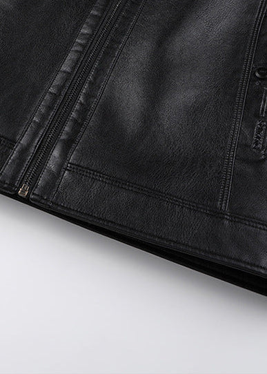 Leather and Fur Winter Coat