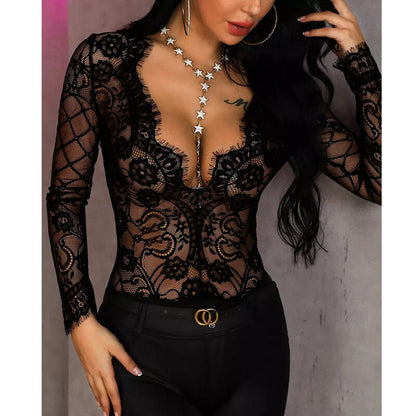 SCARLETT SHEER LACE TOP