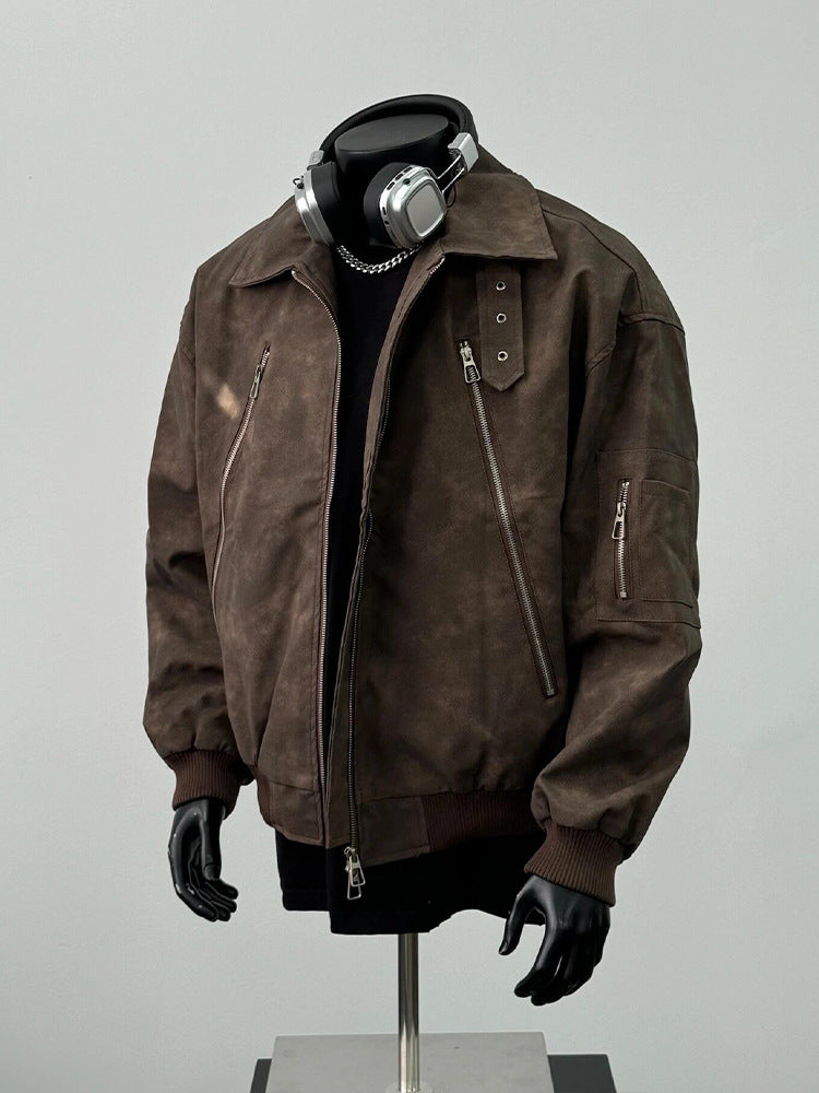 Shadowline Suede Bomber Ceket