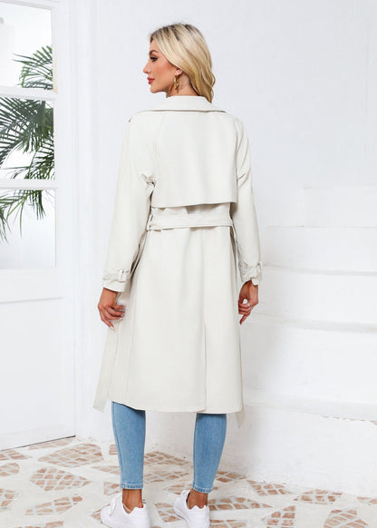 Raven Faux Leather Trench Coat