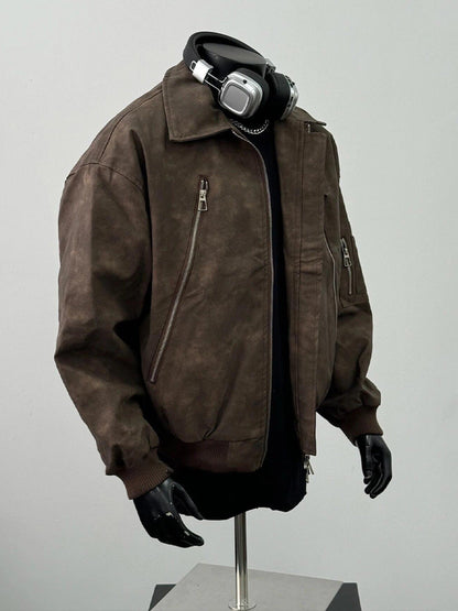 Shadowline Suede Bomber Ceket