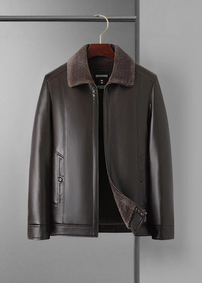 Leather and Fur Winter Coat