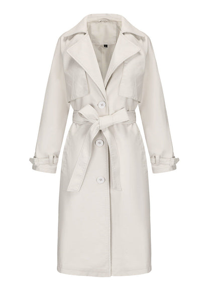 Raven Faux Leather Trench Coat