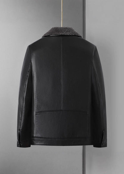 Leather and Fur Winter Coat