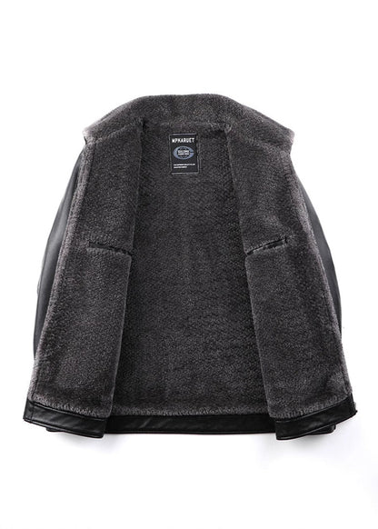 Leather and Fur Winter Coat