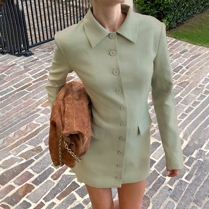 Eléa Button-Detail Blazer Dress