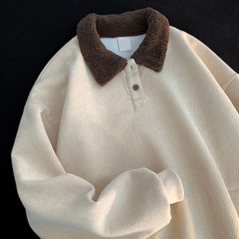 Relaxed Polar Collar Sweatshirt