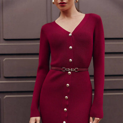 Elegant Button-Detail Dress