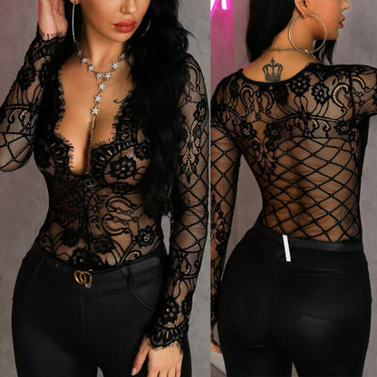 SCARLETT SHEER LACE TOP