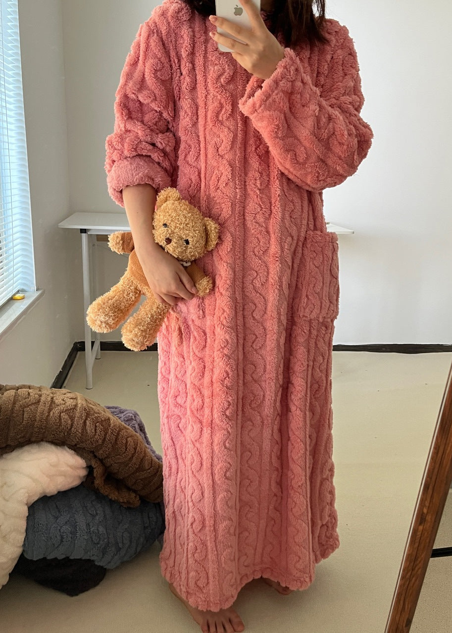 Teddy Cozy Plush Home Dress