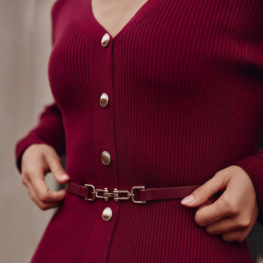 Elegant Button-Detail Dress