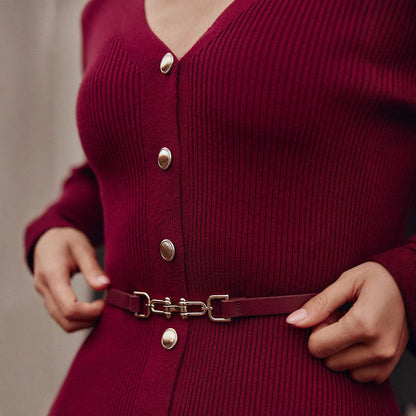 Elegant Button-Detail Dress
