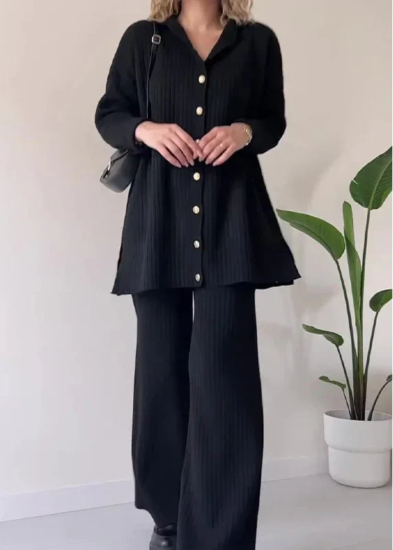 Cozy Button-Up Lounge Set
