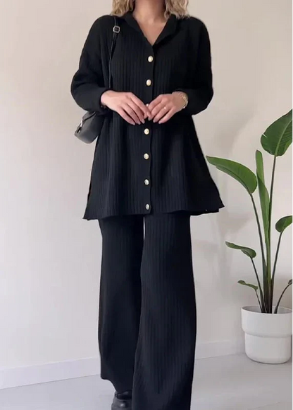 Cozy Button-Up Lounge Set