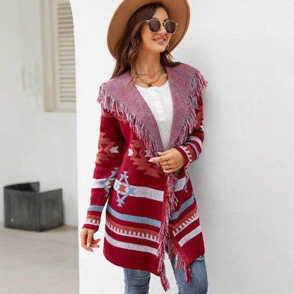Scarlet Tribal Cardigan