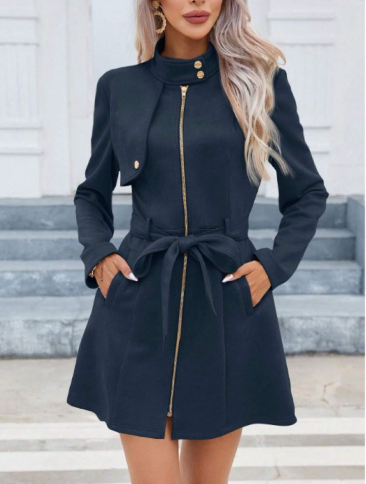 Katherine Belt Detailed Trench Coat