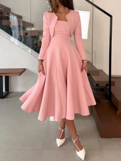 Evelyn Long Sleeve Midi Dress