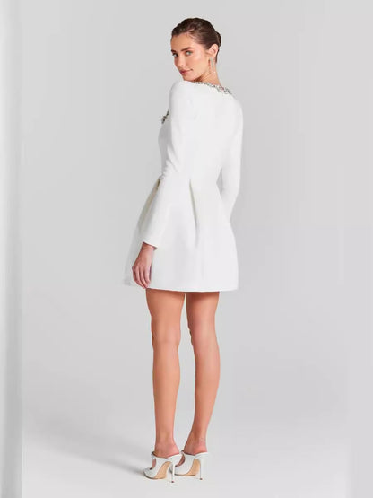 Isabella Crystal Detailed Mini Dress
