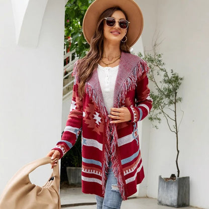 Scarlet Tribal Cardigan