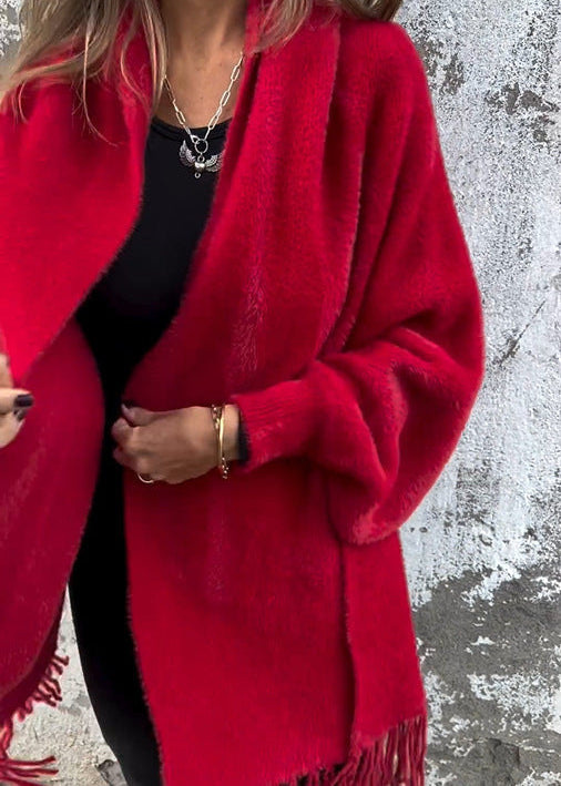 Cozy Fringe Knit Cardigan