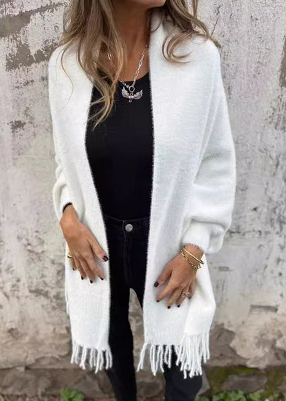 Cozy Fringe Knit Cardigan