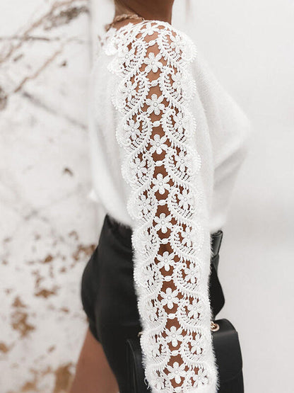 Madison LaceCharm Knit Blouse