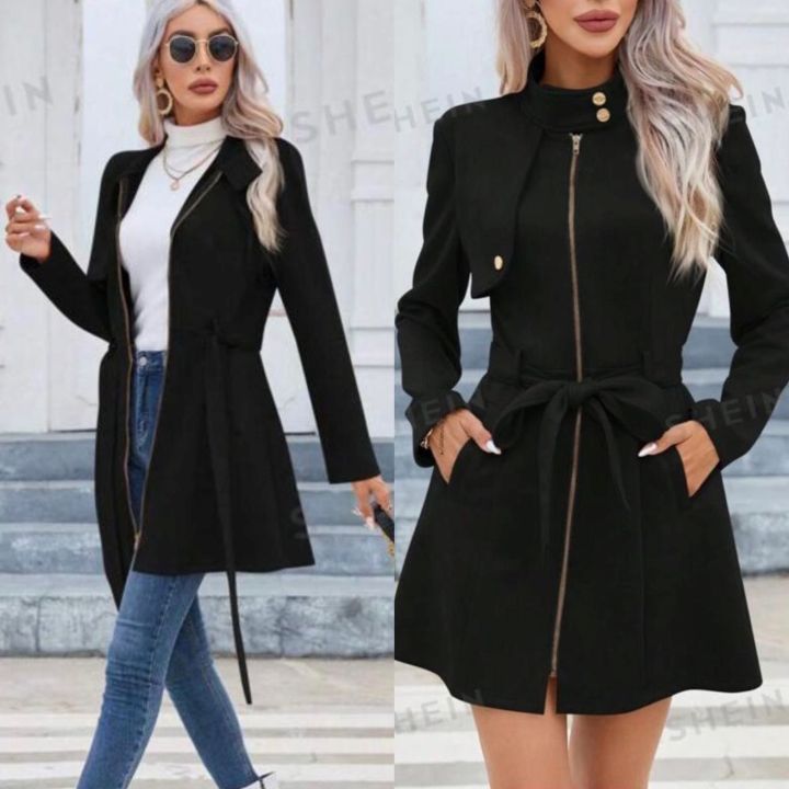 Katherine Belt Detailed Trench Coat