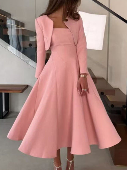 Evelyn Long Sleeve Midi Dress