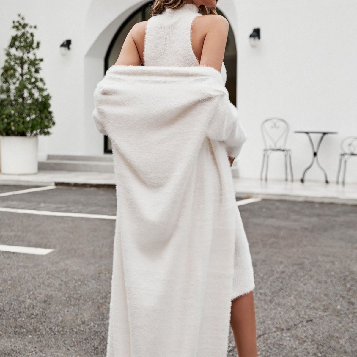 Harper Knit Set — Long Cardigan + Knit Dress Set