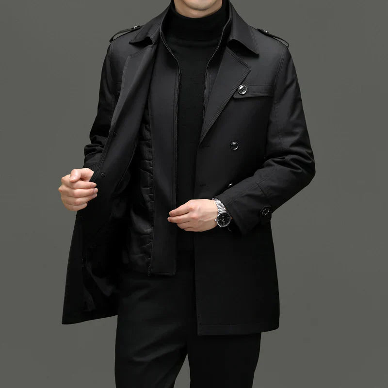 Mid-length trench coat