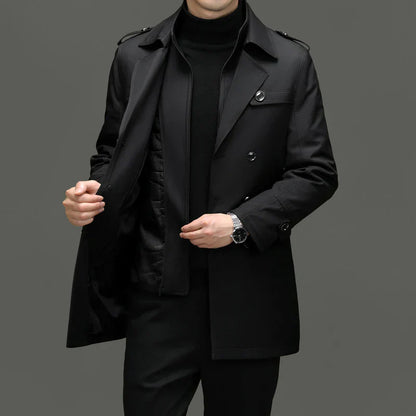 Mid-length trench coat