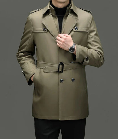 Mid-length trench coat