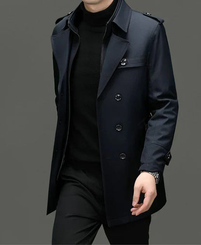 Mid-length trench coat