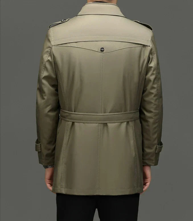 Mid-length trench coat