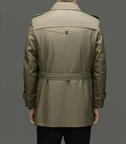 Mid-length trench coat