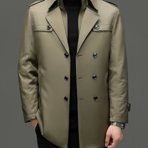 Mid-length trench coat