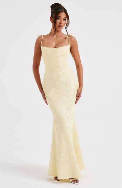 Whitney Maxi Dress - Lemon Dress Babyboo Fashion Premium Exclusive Design
